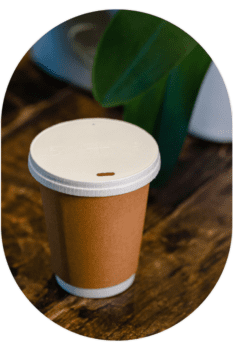 KRAFT BEVERAGE CUP & PAPER LID