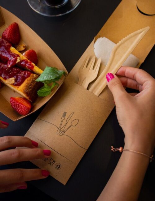 Kraft Paper & Compostable Cutlery