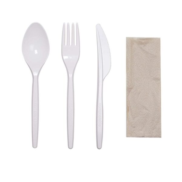 COMPOSTABLE PLA CUTLERY SET OF 4