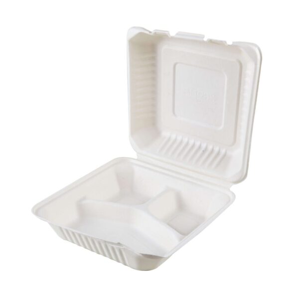 3 Compartments Clamshell Box