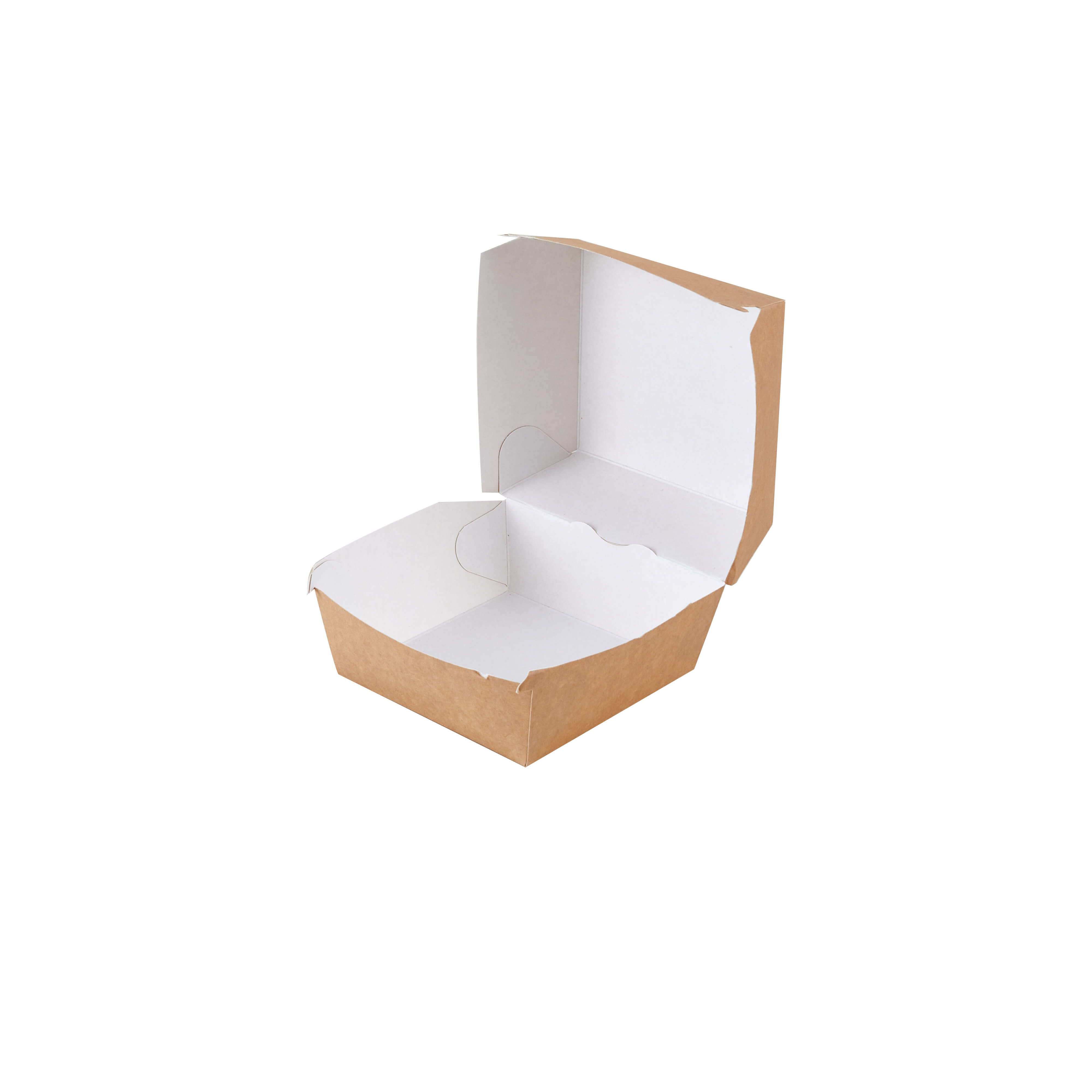 Hamburger Box Kraft-White Large