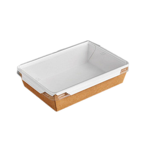 1200 ML/ 40 OZ BROWN - WHITE PAN+ LID