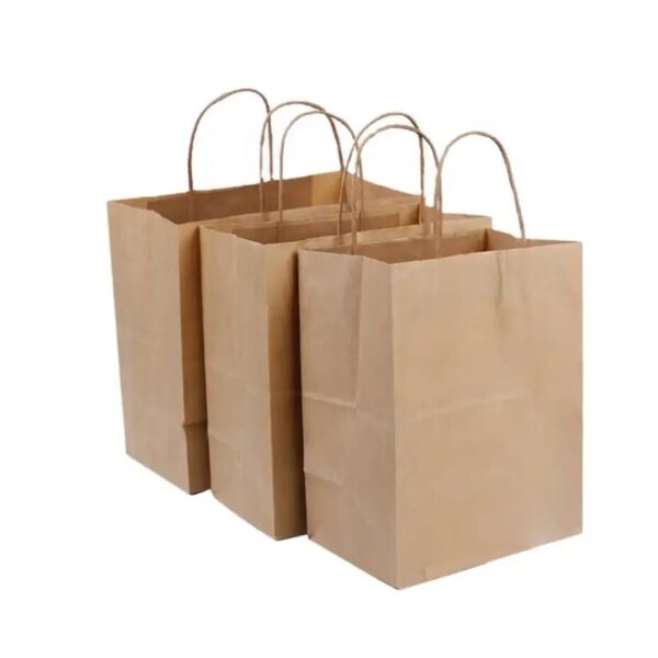 Kraft Bag Straw Handles 32x20x32