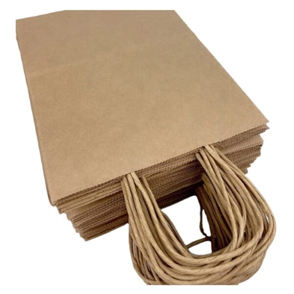 Kraft Bag Straw Handles 32x20x32