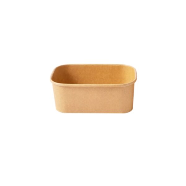 1000 ML /34 OZ OVAL BOWL KRAFT + LİD PET