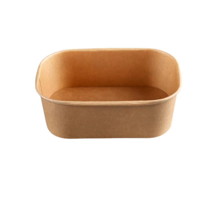 750 ML/ 25 OZ OVAL BOWL KRAFT + LİD PET