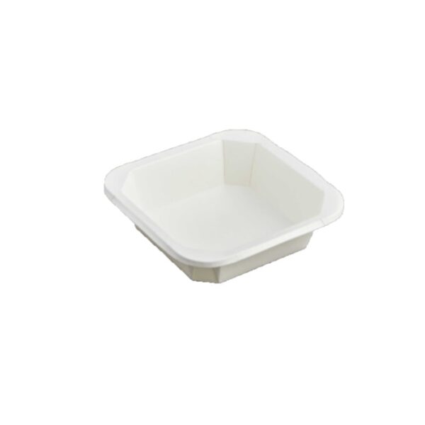 1200 ML/40 OZ SQUARE WHITE BOX+ LID PET